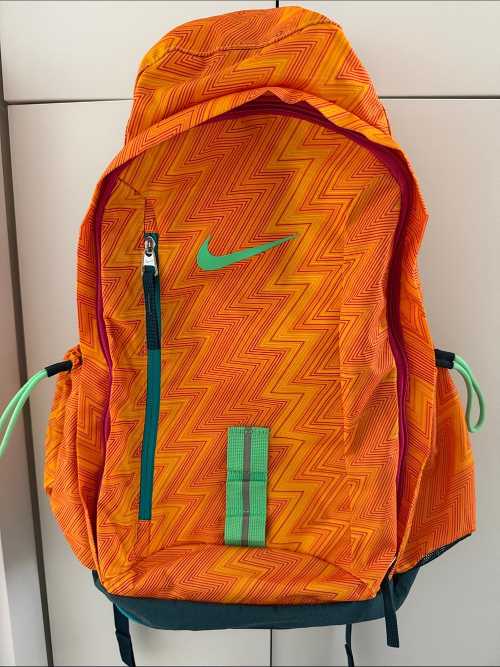 Nike Orange Backpack with Teal Accents